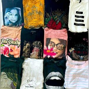 Graphic tees ($5 each or $50 for all)